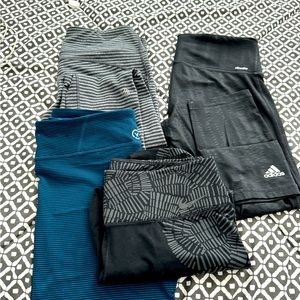 Lot of 4 capri workout leggings